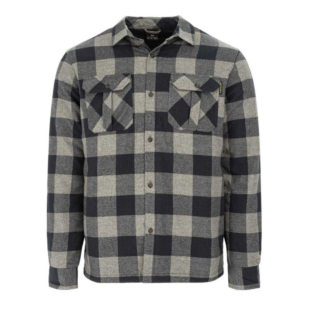 Dunlop Mens Lumber Buffalo Check Flannel Shirt / Gray/Black